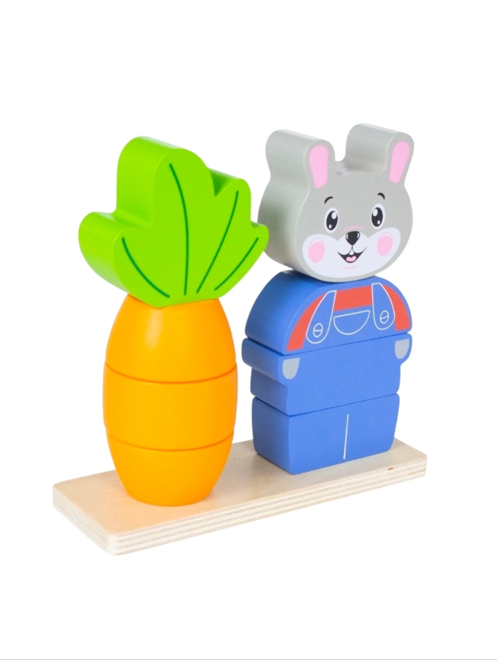 Spark Create Imagine Wood Caroot & Rabbit Stacking Puzzle